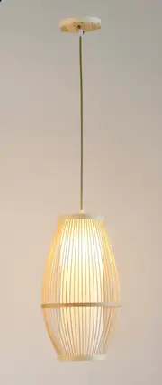 Citilux Nikko Exquisite Natural Timber Pendant Light in Natural Sand Colour
