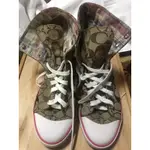 真品COACH 滿版靴（可中筒、踝雙穿），SIZE71/2(37.5,24.5)，原價4950元