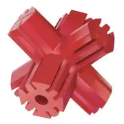 KONG Jump N Jack Durable Red Dog Toy with Dental Ridges for Chewing and Fetch