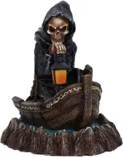 Nemesis Now Scent of The Styx Grim Reaper Backflow Incense Burner 16.6cm, Black