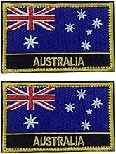 Ncyda Pack of 2pcs Australia Flag Patches, 3.15" x 1.97" inches Sized, National Flag of Australia Patch, Tactical Morale Patch, Hook and Loop Fastener Design, Birthday Xmas Holiday Idea Gift
