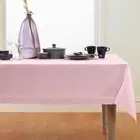 Linen Tablecloth 60 x 156 Inch - 100% Pure Linen Bubblegum Pink Easter Tablec...