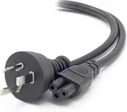 Alogic Australian 3 Pin Mains Plug to IEC C5 Power Cable, 1 Meter