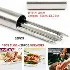 Grilling Skewers Set BBQ Sticks Stainless Steel BBQ Skewers Metal BBQ Skewers