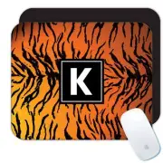 Gift Mousepad : Tiger Animal Print Orange Fashion Pattern For Her Feminine