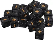 Toyvian 20pcs Teaching Color Props Add Minus Dice Math Calculation Dice Educational Math Learning Aid Educational Learning Aid for Plaything Black Acrylic