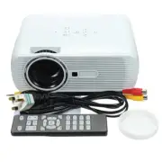 Mini Projector Multimedia LED TV VGA HDMI USB Home Theater Remote Bundle, White