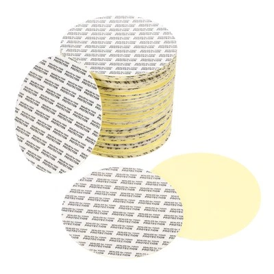60Pcs 83mm/3.27" Adhesive Round PS Pressure Sensitive Seals Black Text, White
