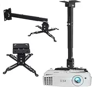 Coret Universal Projector Mount Adjustable Ceiling Wall Mount Projector Extending Arms Mount for LCD/DLP Home and Office Projector,Hold up to 33 lbs (Black)