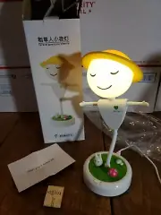 Scarecrow Desk Lamp Flexible Vibration Sensor USB White LED Light (Yellow)