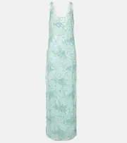 [Simkhai] Simkhai Bex sequined maxi dress UK 14 blue