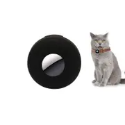 Dog Collar Anti-Lost Silicone Tracker Protective Case Cover Compatible With Apple Airtag-Black