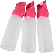 AUTSUPPL Application Bottles for Hair 3pcs Hair Dye and Oil Applicator Root Comb Brush Sturdy Build