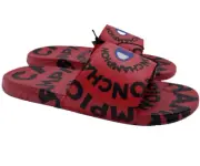 Kids Size 4Y - Champion Mega Slide AOP Swirl Graphic Slides Red Black