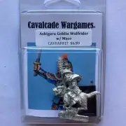 Ashigaru Goblin Wolfrider w/ Mace , Cavalcade Miniatures