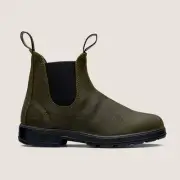 Blundstone Unisex Originals Suede Chelsea Boot Dark Olive - 1615, Dark Olive