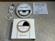 Selfie Ring Light 3 Brightness Levels Rechargeable Clip on Lockheed Martin Logo