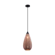 RICTUS Copper Tear Drop Glass Shape With Quadrilateral Segments 1 Light Pendant - RICTUS5