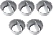 KJHBV 5pcs 4 in Live Cake Mold Aluminum Round Cake Pan with Removable Bottom Donut Mold Donut Baking Pan Loose Bottom Cake Tin Pizza Pan Cake Form Pan Baking Pan 4 Inch Cake Tin Cake Molds for Baking