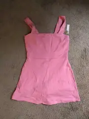 Victoria's Secret Pink Romper Active Dress Byilt In Bra L Shorts Built IN Pink