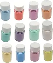 Hohopeti Bath Soap Making Pigment Kit 12 Pcs Mica Pigment Set for Crafts Art Projects