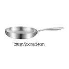 Stainless Steel Frying Pan Induction Pan Non Coating Egg Frying Pan for Home