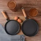 Non-stick Cast Iron Frying Pan Wood Handle Crepe Maker Pancake Pan Hotel