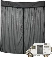 RV Screens & Curtains - Breathable RV Screen Door Curtains Fly Repeller Mesh | Easy Install Camping Cover, Car Sunshade Mesh Accessories for Truck, Fifth Wheel