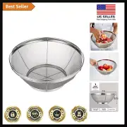 Large Fine Mesh Pasta Strainer, Metal Colander for Rice, Quinoa, Yogurt 11 x ...