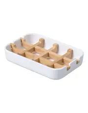 [Takara] Takae Bamboo Soap Dish in White
