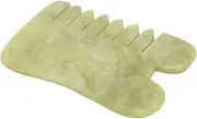 Healvian 1Pc Natural Jade Gua Board for Facial Massage Scraping Tool for Skin Care Comfortable and Durable Design for Lifting and Relaxation