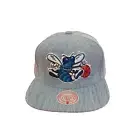 Mitchell & Ness Blue Denim Charlotte Hornets HWC Snapback Men's Cap Original Fit