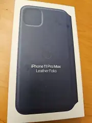 Apple Leather Folio Case for iPhone 11 Pro Max Deep Sea Blue MY1P2ZM/A MSRP $129