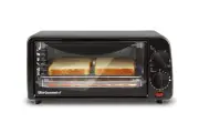 Elite Gourmet 2 Slice Toaster Oven Compact Black with Adjustable Timer and Temp