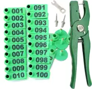 Livestock Animal Ear Tagging Pliers Spare Pins 001 100 Number Plastic
