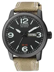 Citizen BM8476-23EE Black Dial Green Leather Unisex Watch