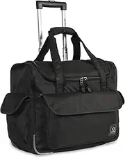 [J World New York] Donna Rolling Tote Bag on Wheels for Women. Laptop Carry-on