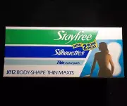 1980's Stayfree Silhouettes Thin Maxi Pads Sealed Box Of 12 - RARE Nude Graphics