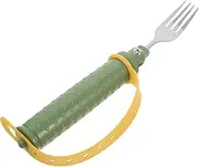 Ergonomic Disabled Elderly Fork Spoon Set Non-slip Tableware Adjustable Angle for Travel