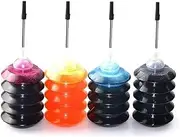 Summit Ink Printer Ink Refill Kits, Compatible with HP 63/63XL/65/65XL/67/67XL Cartridges, Black and Colour, 4 Bottles