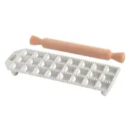24pc Marcato Ravioli Mould Tray 35mm Square Pin Pasta/Press/Cutter w/ Rolling