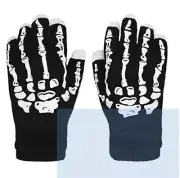 LED Skeleton Gloves Light Up Flashing Finger Lighting Glow Hip-Hop For Halloween