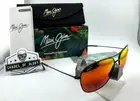 MAUI JIM CLIFF HOUSE MJ RM247-02 BLACK HAWAII LAVA POLARIZED AVIATOR SUNGLASSES