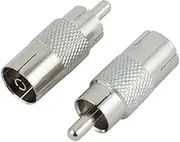 XYWHPGV 2pcs TV PAL Female to RCA Male F/M CATV Adapter RF Coaxial Connector(d5baa fc50a d0df7 b49fa 5a08f 0809a