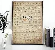 Wall Art , Home Exercise Gym Yoga Ashtanga Chart Pose Health Poster Wall Art Canvas Painting Yoga Print Living Room Home Wall Decor Yoga Room Decoration Posters For Classroom - 50X70Cm
