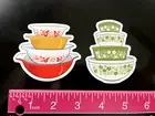 PYREX Inspired Bowl Set Stickers - New - Water Proof - Retro - Makes You Smile