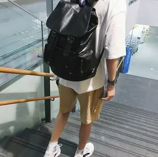 FINDSENSE H1 韓國 時尚 潮 男女 情侶包百搭 PU皮大容量 雙肩包 休閒 後背包 雙肩包 學生 電腦包