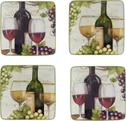 Meadow Brook 6" Canape/Luncheon/Appetiser Plates, Assorted Designs, Multicolor,