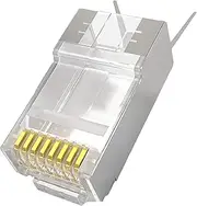 Ethernet RJ45 Connector - Ethernet Modular Crimp Connectors Plugs 50 Micron Gold Plated - Only for Cat8 26 AWG Flat Ethernet Cable - 20Pack