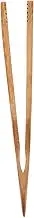 FUNNETOYU Bamboo Tea Ceremony Tong Hand Carved Mini Tongs for BBQ Kitchen Teapot Accessory Tea Serving Tool Lightweight